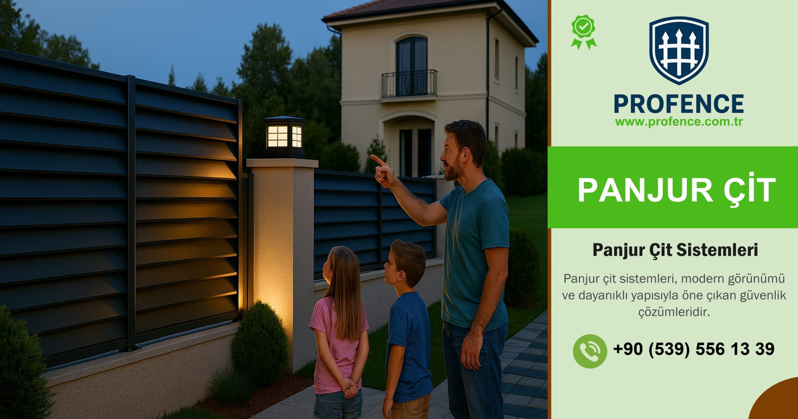 Panjur Çit Sistemleri villa ve bahçe görüntüsü